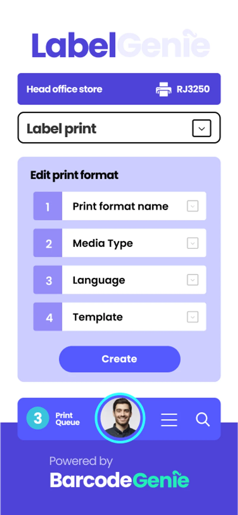 BarcodeGenie Label Print Formats